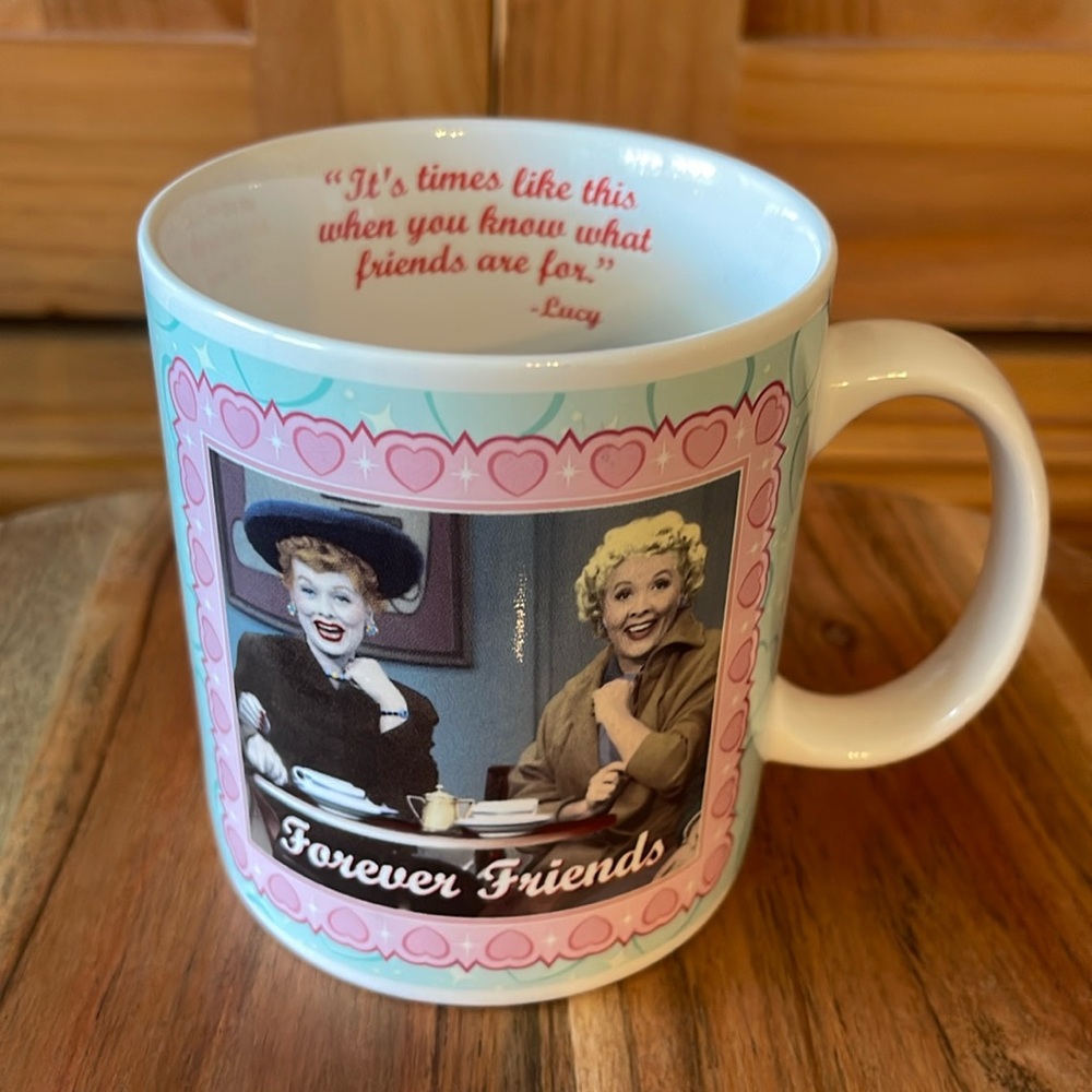 I love Lucy “Forever Friends” coffee mug. Perfect for the ultimate Lucy fan!